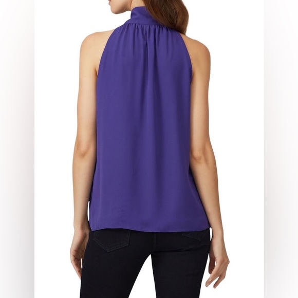 (A54) PRABAL GURUNG COLLECTIVE
Tie-Neck Blouse, Sleeveless, Color-Purple, Size 2 - Picture 4 of 12